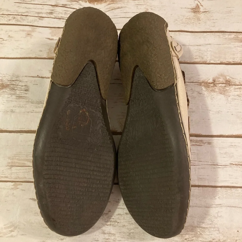 Fly London Brown Leather Slip On Loafers 42/9